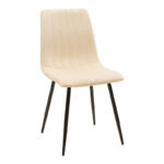 Dining table Natali-Noor set of 3 pcs MDF white-beige-black 80x80x76cm - Слика 2