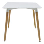 Dining table Natali-Noor set of 3 pcs MDF white-grey-natural legs 80x80x76cm - Слика 6