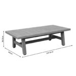 Garden table Malibu solid acacia wood 127.5x65x36.5cm - Слика 2