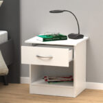 Kona bedside table in white shade 40x34x42cm - Слика 2