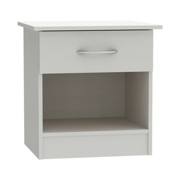 Ноќна масичка Kona во бела нијанса 40x34x42 см