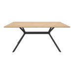 Nerelis natural mdf table and black metal leg 160x90x75cm - Слика 2