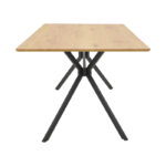 Nerelis natural mdf table and black metal leg 160x90x75cm - Слика 3
