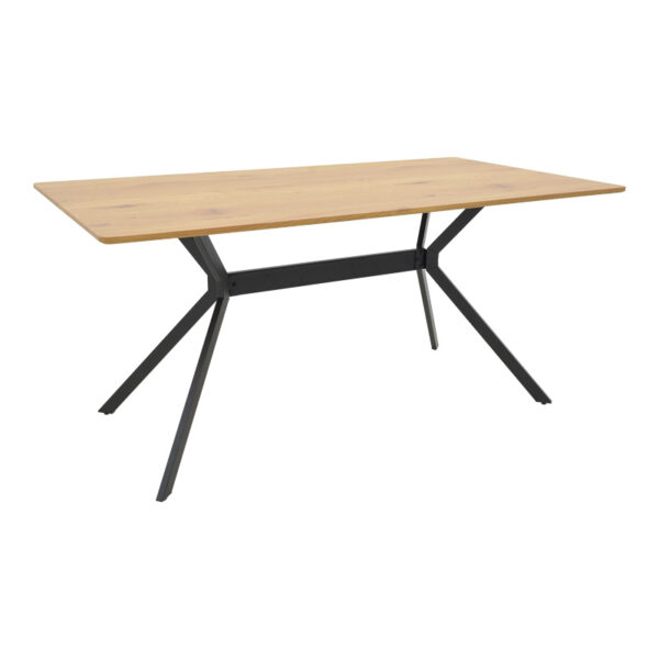 Nerelis natural mdf table and black metal leg 160x90x75cm
