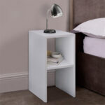 Deseo bedside table in white shade 30x30x60cm - Слика 2