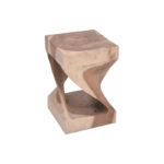Hourian side table suar wood in natural color 30x30x65cm