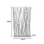 Floor decoration Barbin teak-suar wood in natural color 120x25x200cm - Image 4