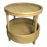 Moody side table pe rattan in natural color D55x51cm - Image 2