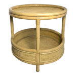 Moody side table pe rattan in natural color D55x51cm