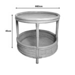 Moody side table pe rattan in natural color D55x51cm - Image 5