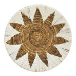 Wall decorative Circy Inart wicker set of 3 pieces in white-beige color - Image 2