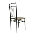 Dining table Roza II set of 5 pcs mdf in grey shade with grey metal legs 110x60x74cm - Слика 4