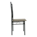 Dining table Roza II set of 5 pcs mdf in grey shade with grey metal legs 110x60x74cm - Слика 5