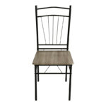 Dining table Roza II set of 5 pcs mdf in grey shade with grey metal legs 110x60x74cm - Слика 6