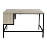 Ramen work desk in sonoma shade with black metal legs 120x48x76cm - Слика 3