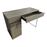 Kantor work desk in natural shade with white metal leg 110x50x76cm - Слика 2