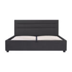 Molito anthracite velvet bed with storage space 150x200cm - Image 3