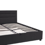 Molito anthracite velvet bed with storage space 150x200cm - Image 5