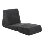 Armchair-Bed Ferderina fabric in dark grey color 66x102x73cm - Слика 2