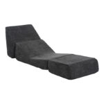 Armchair-Bed Ferderina fabric in dark grey color 66x102x73cm - Слика 3