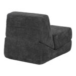 Armchair-Bed Ferderina fabric in dark grey color 66x102x73cm - Слика 4