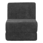 Armchair-Bed Ferderina fabric in dark grey color 66x102x73cm - Слика 6