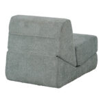 Armchair-Bed Ferderina fabric in light grey color 66x102x73cm - Image 4