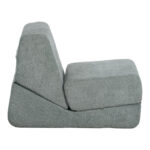 Armchair-Bed Ferderina fabric in light grey color 66x102x73cm - Image 5