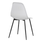 Ballen chair pp white with black metal legs 41.5x53x84.5cm - Слика 2