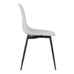 Ballen chair pp white with black metal legs 41.5x53x84.5cm - Слика 3