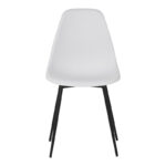 Ballen chair pp white with black metal legs 41.5x53x84.5cm - Слика 4