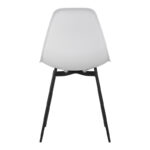 Ballen chair pp white with black metal legs 41.5x53x84.5cm - Слика 5