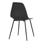 Ballen chair pp black with black metal legs 41.5x53x84.5cm - Image 2