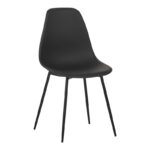 Ballen chair pp black with black metal legs 41.5x53x84.5cm