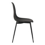 Ballen chair pp black with black metal legs 41.5x53x84.5cm - Image 3