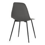 Ballen chair pp anthracite with black metal legs 41.5x53x84.5cm - Слика 2