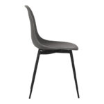 Ballen chair pp anthracite with black metal legs 41.5x53x84.5cm - Слика 3