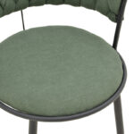 Alkia I bar stool fabric in chaki color - black metal leg 50x56x95cm - Image 6