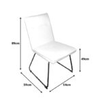 Essential chair beige fabric-black metal leg 54x59x89cm - Слика 2