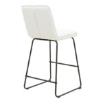 Bar stool Essential beige fabric-black metal leg 53x64.5x107cm - Слика 2