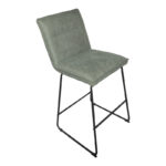 Bar stool Essential chaki fabric-black metal leg 53x64.5x107cm