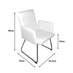 Armchair Essential beige fabric-black metal leg 55.5x59x89cm - Image 2