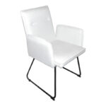 Armchair Essential beige fabric-black metal leg 55.5x59x89cm