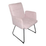 Фотелја Essential од материјал од скапано јаболко - црна метална ногарка 55.5x59x89 см