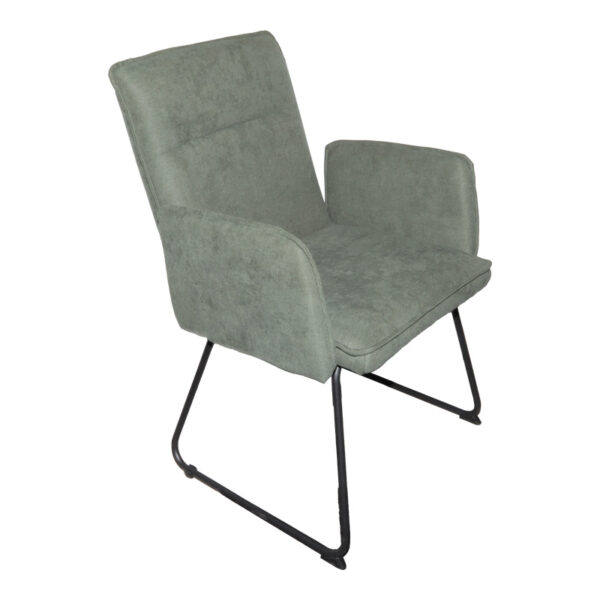 Armchair Essential chaki fabric-black metal leg 55.5x59x89cm