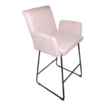 Bar stool Essential rotten apple fabric-black metal leg 57x64.5x107cm