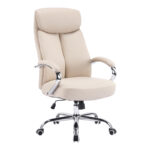 Канцелариска столица за менаџер Venza беж PU 70x65x117-124 см