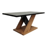 Solange coffee table in sonoma with black marble look 110x55x47.5cm - Image 2