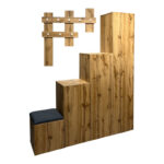 Nenich entrance furniture in oak shade 150x37x180cm - Слика 2