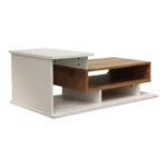 Coffee table Nuvele in white-sonoma shade 90x50x35cm - Image 2